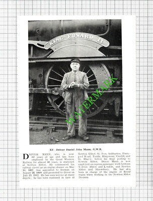 Train Driver Daniel John Mann GWR Great Western Railway - 1940's Cutting