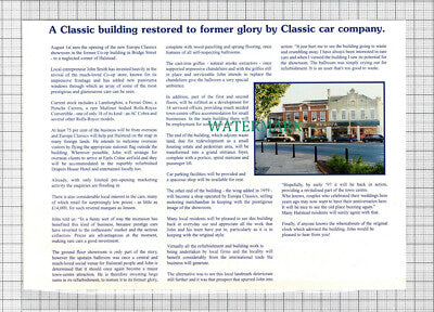 C2707) Europa Classics Halstead Cars John Smith Co-op Building - 1996 Cutting