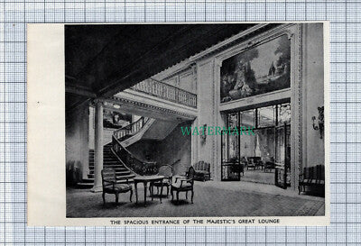 C4223) The Majestic Ship Lounge Entrance - c.1950s Cutting
