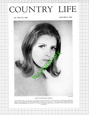 Miss Elizabeth Innes Lt Col James Innes Chobham Rugge-Price Weedon 1967 Cutting