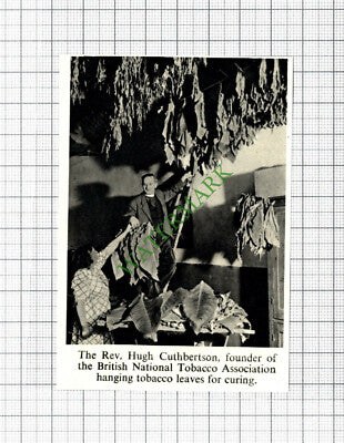 Rev Hugh Cuthbertson British National Tobacco Association - 1950 Small Cutting