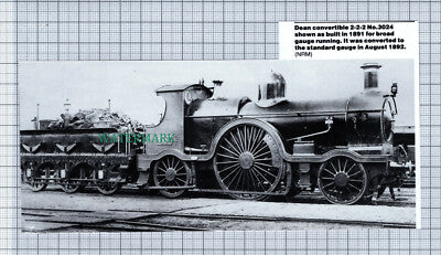 C4917) Dean Convertible 2-2-2 No 3024 Railway Locomotive - 1994 Clip