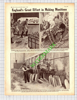 Birmingham National Shell Factory Elkington Munitions War WW1 - 1918 Cutting