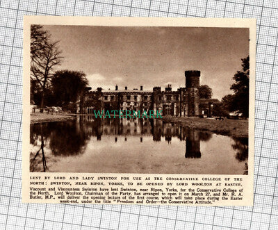 C1608) Swinton Near Ripon Conservative College of the North - 1948 Clip
