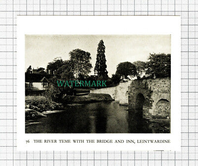 C5688) River Teme Leintwardine - c.1940 SMALL Cutting