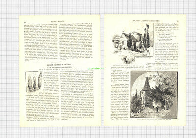 8860) Studland Parish Church Dorset WT Stratton - 1896 Article