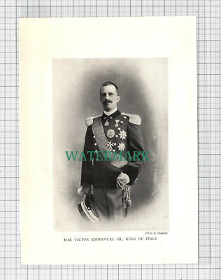 C3674) HM Victor Emmanuel III King Of Italy - c.1920s Clip
