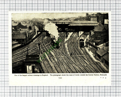 C808) Central Railway Station Newcastle Upon Tyne - c.1950s Cutting