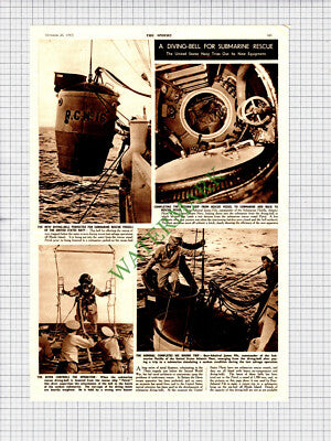 Submarine Diving Bell Rear Admiral James Fife US Navy PETREL Ship - 1947