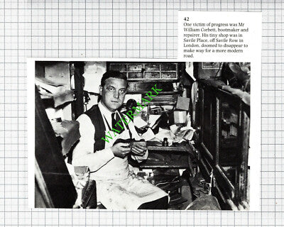 Mr William Corbett Savile Place Savile Row London Bootmaker - 1980s Cutting
