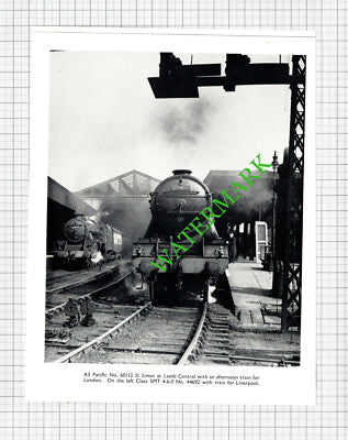 Leeds Central Railway Station A3 Pacific No 60112 St Simon - Cutting