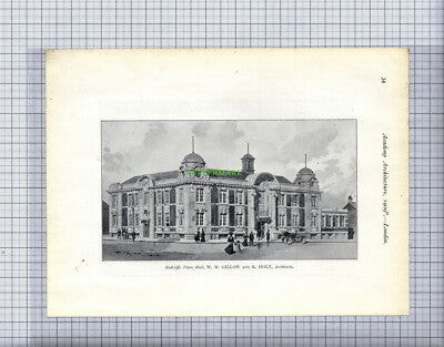7951) London & County Bank Chelsea Blomfield / Radcliffe Town Hall - 1909