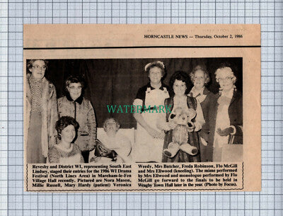 C4403) Revesby WI Drama Festival Mareham le Fen Nora Mason Flo McGill - 1986