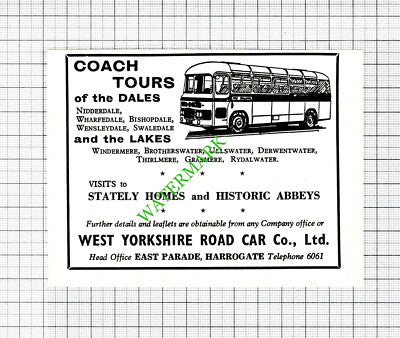 West Yorkshire Road Car Co Ltd Harrogate Advert - 1964 Small Cutting