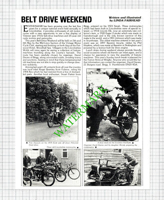 Vintage Motor Cycle David Davies Brigg Lincolnshire Stuart Parker - 1984 Cutting
