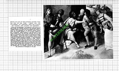 Christ and the Adulteress Giorgione Glasgow Art Gallery Cleaned - 1953 Cutting
