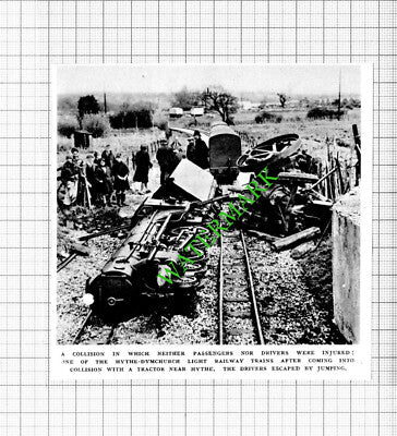 Hythe Dymchurch Light Railway Tractor Accident - 1947 Cutting