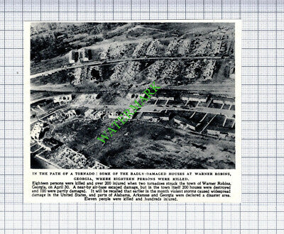 Warner Robins Georgia USA Tornado - 1953 Small Cutting