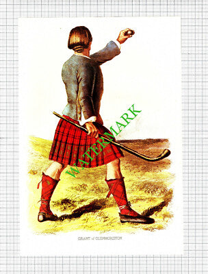 GRANT OF GLENMORISTON Scottish Clans - c.1980 Book Print