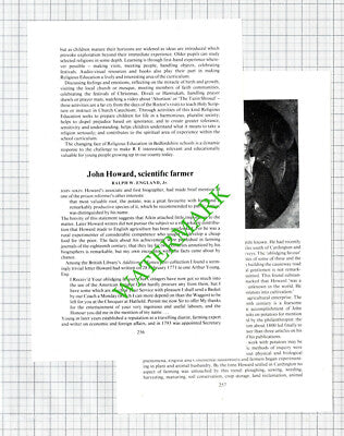 John Howard Scientific Farmer Cardington Bedfordshire - 1988 Article
