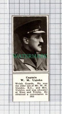 C5338) Captain W M Upjohn Welsh Guards WH Upjohn World War One - Small Clip 1918
