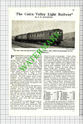 The Cairn Valley Light Railway Moniaive ER McCarter - 1940s Small Article