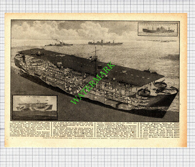 Woolworth Carrier Ships Aircraft Carriers WW2 - 1943 Cutting
