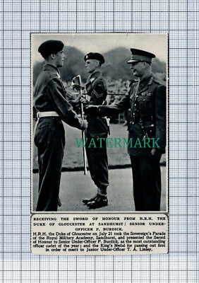 C4368) P Burdick Recieving Honour at Sandhurst 1950 Clip