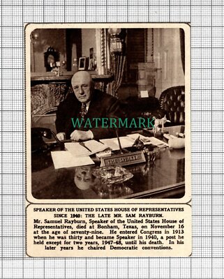 C2559) Mr Samuel Rayburn Speaker United States House Representatives 1961 Clip
