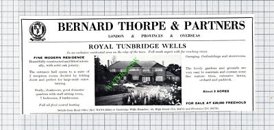 Royal Tunbridge Wells House Sale Advert - 1966 Cutting