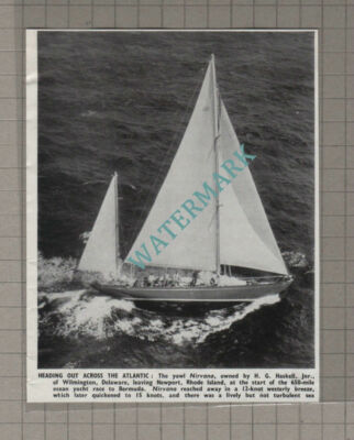C3231) The Yawl NIRVANA HG Haskell Jnr Wilmington Delaware -1950 Clip