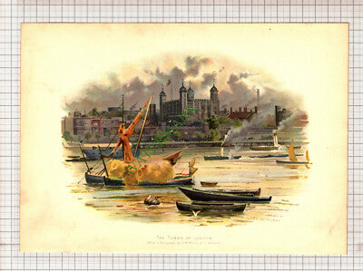 9865) Tower Of London - c.1900 Print