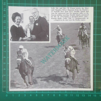 C2772) Horse DOUBLE QUICK W Fraser W O'Gorman Epsom Race - 1968 Clip