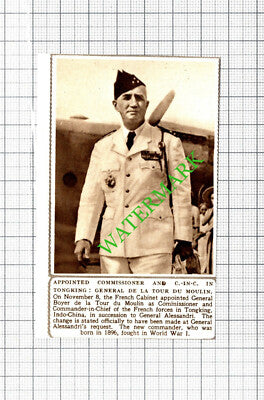 General Boyer De La Tour Du Moulin - 1950 SMALL Cutting
