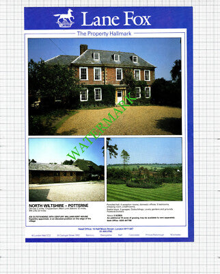 Potterne Wiltshire House Sale Advert - 1988 Cutting