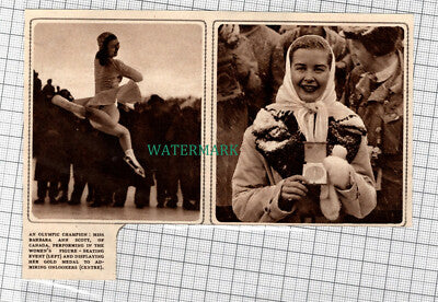 C1600) Miss Barbara Ann Scott Canada Figure Skating Champion - 1948 Clip