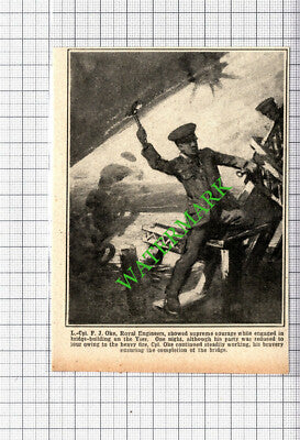 L-Cpl F J Oke Royal Engineers WW1 World War One - 1915 Small Cutting