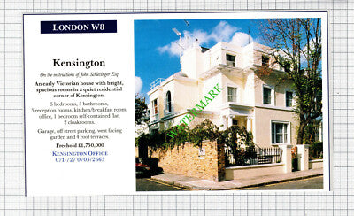 Kensington London John Schlesinger House Sale Advert - 1991 Cutting