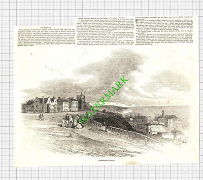 Folkestone Kent - 1850 Cutting / Print