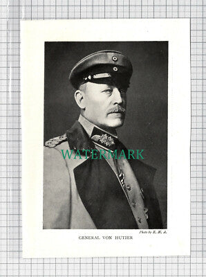 C3746) General Von Hutier - c.1920s Book Print