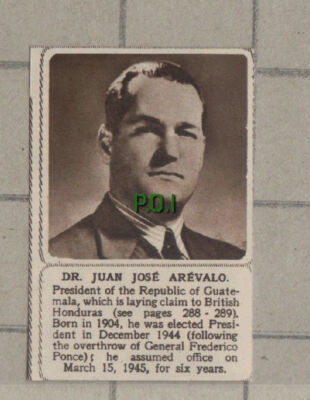C1221) Dr Juan Jose Arevalo Guatemala - 1948 Clip SMALL!!
