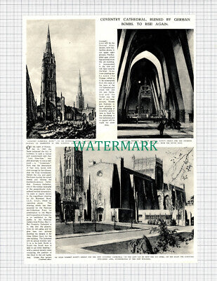 X994) Coventry Cathedral To Be Rebuilt War Damage - 1945 Clip