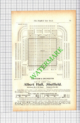 Albert Hall Sheffield Mr JW Peace Small Advert - 1905 Cutting