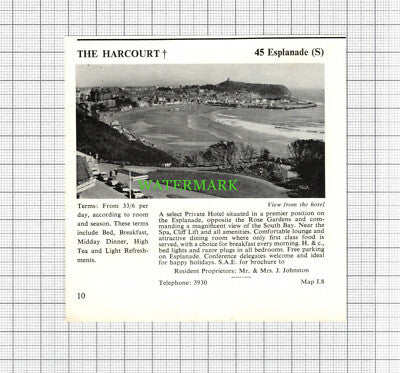 C2283) Givendale Burniston The Harcourt Scarborough Hotel Advert - 1969