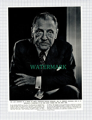 X691) Mr W Somerset Maugham Novelist To Broadcast Own Fiction - 1951 Clip