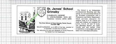 St James School Grimsby Lincolnshire Advert - 1988 Cutting