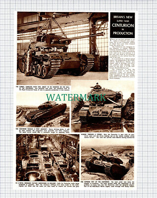 (X589) Centurian Tank Production Royal Armoured Corps - 1950 Clip