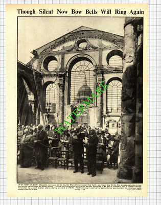 St Mary Le Bow Cheapside London Bow Bells Cordwainer Club WW2 - 1942 Cutting
