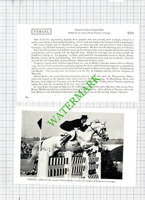 Senora Irmgard Reder Francisco Goyoaga Spain Horse VERGEL -1950s 2-Part Cutting