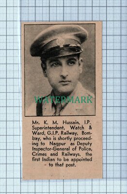 C5392) Mr K M Hussain GIP Railway Bombay - 1946 Clip